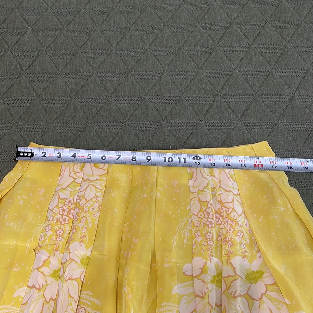 Tracy Reese floral silk skirt with bubble hem size 8 - Picture 7 of 10